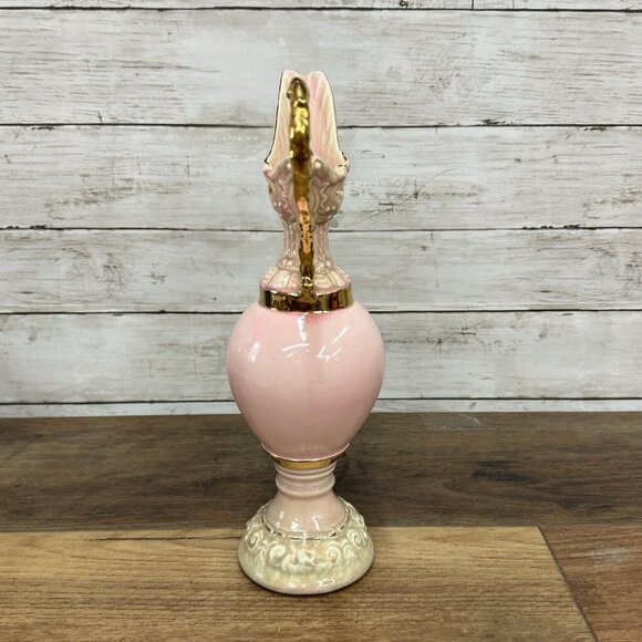 Vintage Golden Pink/Gold Porcelain Ewer Pitcher Greek Revival - Picture 4 of 8